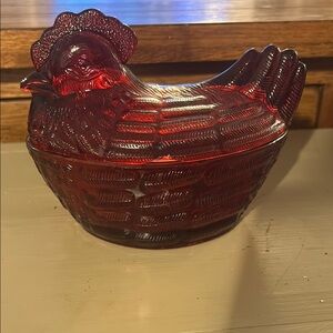 Rooster dish!  Cracker Barrel